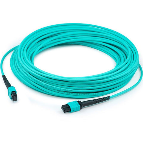 Add-on 8m Mpo/upc To Mpo/upc Aqua Om4 Ofnr (riser-rated) 12-strand Fiber Patch Cable