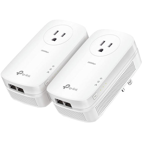 Tp-link Usa Corporation Av2000 2-port Gigabit Passthrough Powerline Starterkit,2000mbpspowerlinedatarate