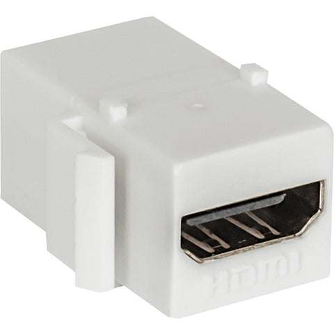 Intellinet Manhattan Hmdi Inline Coupler, Hdmi Female To Hdmi Female (white). Snap-in Insta