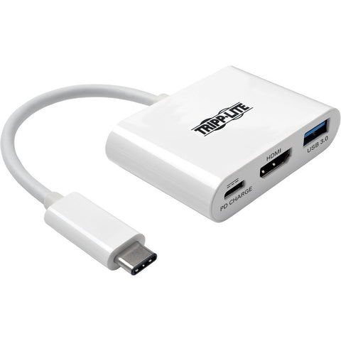 Eaton Tripp Lite Series Usb-c To Hdmi Adapter With Usb 3.x (5gbps) Hub Port And Pd Cha