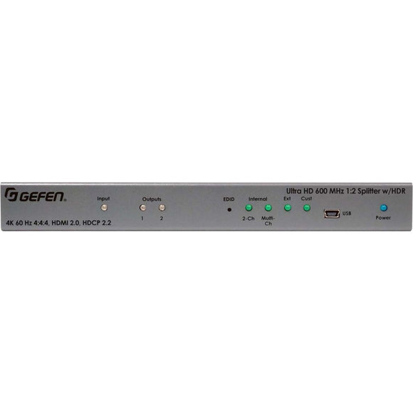 Gefen 4k Ultra Hd 600 Mhz 1:2 Splitter W/ Hdr