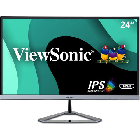 Viewsonic 24in Full Hd Ultra-slim Monitor, Superclear Ips Panel Technology, Versatile Hdmi