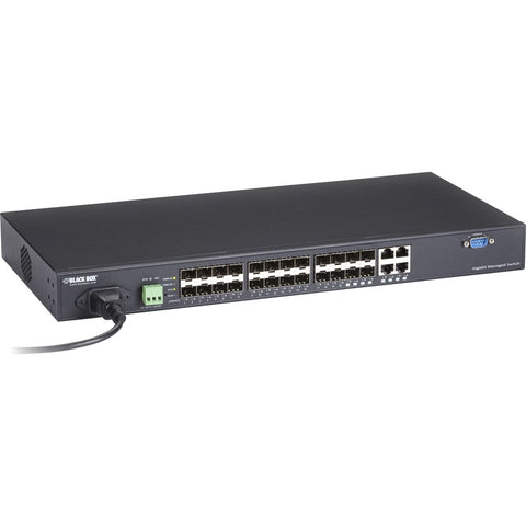 Black Box Gigabit Ethernet (1000-mbps) Managed Switch - (20) Sfp, (4) 100/1000-mbps Dual-m