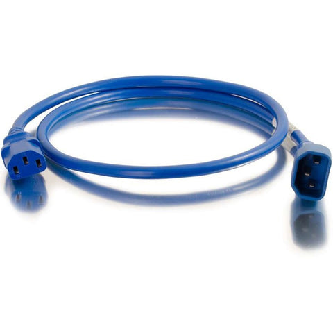 C2g Power Cord - C14 - C13 - 6feet Length - Blue - Full Length Color Jacket With Mat