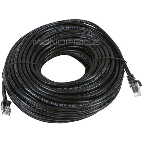 Monoprice, Inc. Flexboot Series Cat6 24awg Utp Ethernet Network Patch Cable, 100ft Black