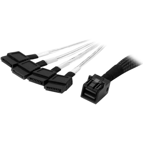 Startech Connect A Sas Controller To Four Sata Drives - 1m Mini Sas To Sata Cable - 1 M S