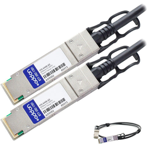 Add-on Addon Dell 470-aaxb Compatible Taa Compliant 40gbase-cu Qsfp+ To Qsfp+ Direct At