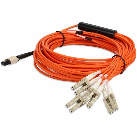 Add-on This Is A 9m Mpo (female) To 8xlc (male) 8-strand Orange Riser-rated Fiber Fanou