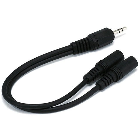 Monoprice, Inc. Stereo Plug/two Stereo Jack Cable 6in