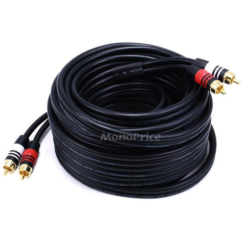 Monoprice, Inc. Rca Plug/2 Rca Plug M/m Cable- Black35ft