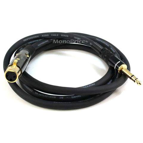 Monoprice, Inc. Xlr F To 1/4inch Trs M Cable 6ft
