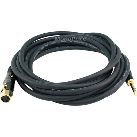 Monoprice, Inc. Xlr F To 1/4inch Trs M 16awg Cable 15ft