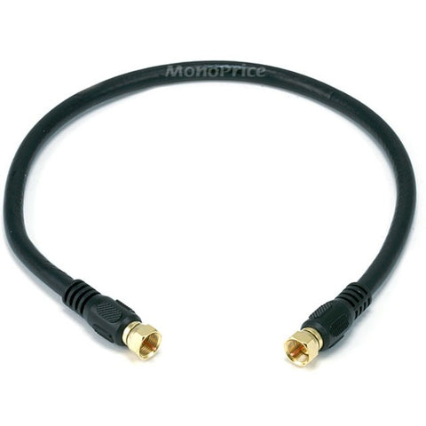 Monoprice, Inc. Rg6 Coax Cable W F Type 1.5ft - Black