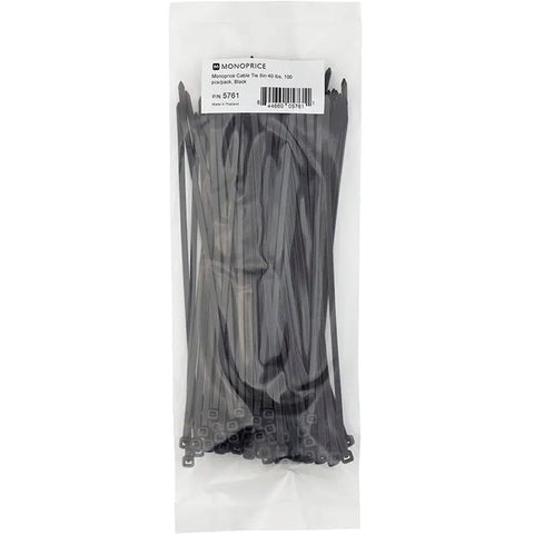 Monoprice, Inc. Cable Tie 8 Inch 40lbs_ 100pcs/pk Black