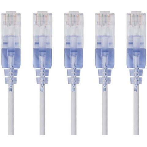 Monoprice, Inc. Slim Cat6a Cable - 5-pack - 7ft White