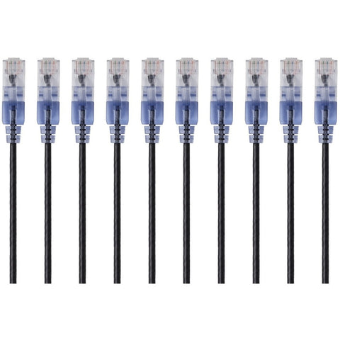 Monoprice, Inc. Slim Cat6a Cable - 10pk 1ft Black