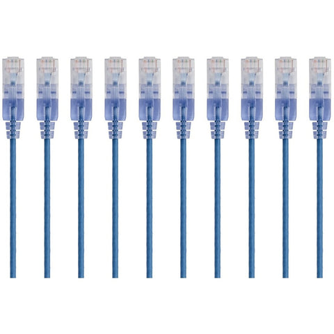Monoprice, Inc. Slim Cat6a Cable - 10pk 1ft Blue