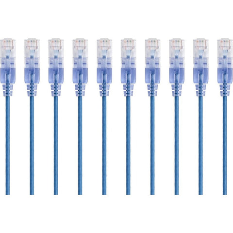 Monoprice, Inc. Slim Cat6a Cable - 10pk_ 3ft Blue