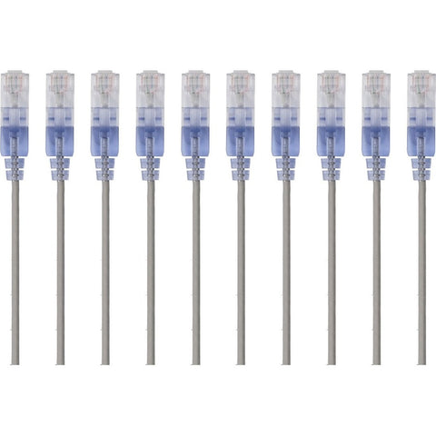 Monoprice, Inc. Slim Cat6a Cable - 10pk_ 3ft Gray