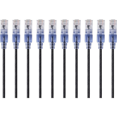 Monoprice, Inc. Slim Cat6a Cable - 10pk_ 7ft Black