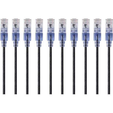 Monoprice, Inc. Slim Cat6a Cable - 10pk_ 10ft Black