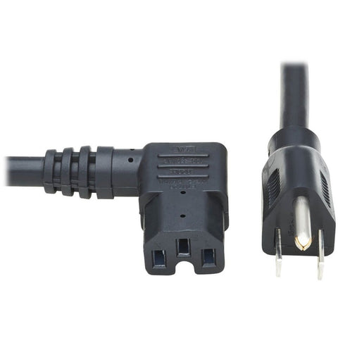 Eaton Tripp Lite Series Power Cord, Nema 5-15p To Right-angle C15 - Heavy-duty,