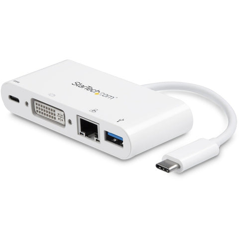 Startech Usb-c Multiport Adapter W/ Dvi-digital Video 1920x1200 / 1080p (single Link)/gbe