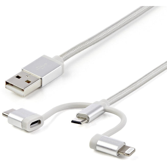 Startech Micro Usb, Usb Type-c & Lightning - Braided Nylon Jacket Cable Does Not Kink Or