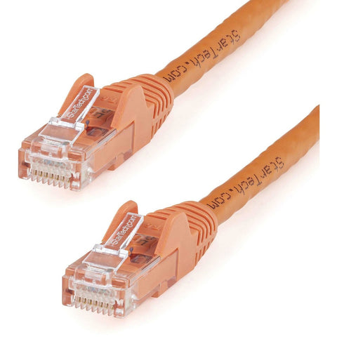 Startech 8ft Orange Cat6 Ethernet Cable Delivers Multi Gigabit 1/2.5/5gbps & 10gbps Up To