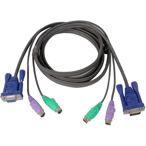 Iogear Keyboard / Video / Mouse (kvm) Cable - 6 Pin Ps/2(m), Hd-15 (m) - 6 Pin Ps/2(m),