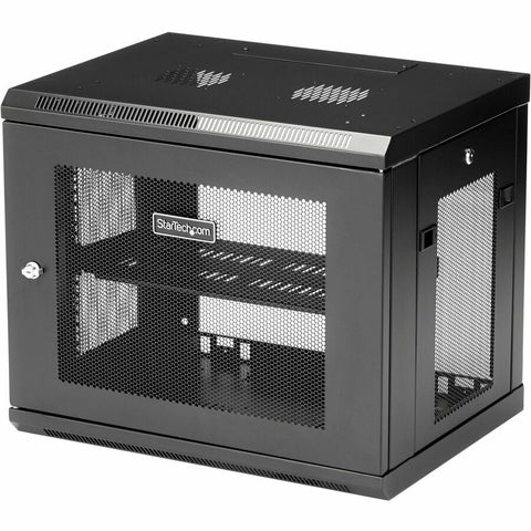 Startech Secure 9u 19in Wall Mount Network Cabinet - Adjustable Depth 6-14.6in It/data/ne