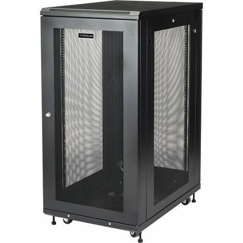 Startech 4-post 24u Server Rack Cabinet, Lockable 19" Data Rack Cabinet For Computer / Av