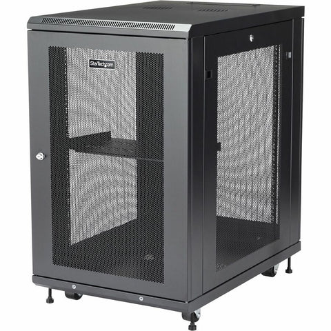Startech 4-post 18u Server Rack Cabinet, Lockable 19" Data Rack Cabinet For Computer / Av