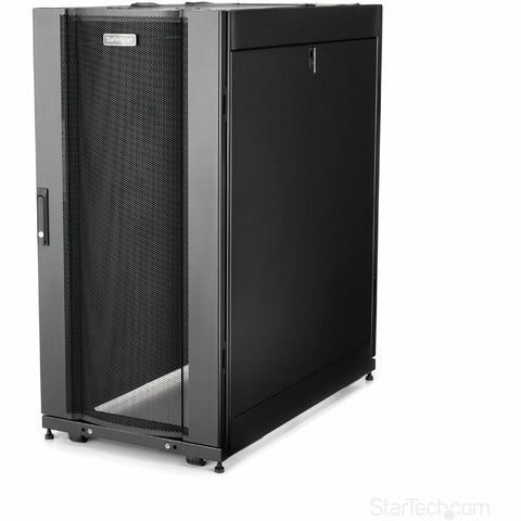 Startech 4post 25u 19in Server Rack Cabinet W/casters/rolling/mobile Network/it/data Equi