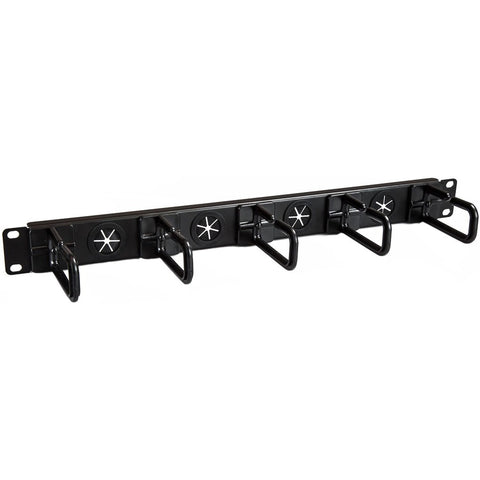 Startech 1u 19in Cable Management Organizer - D Ring Hook Horizontal - Fits Into Any Stan