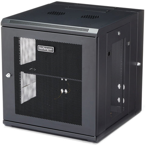 Startech 4-post 12u Wall Mount Network Cabinet With 1u Shelf, 19in Hinged Wall-mounted Se
