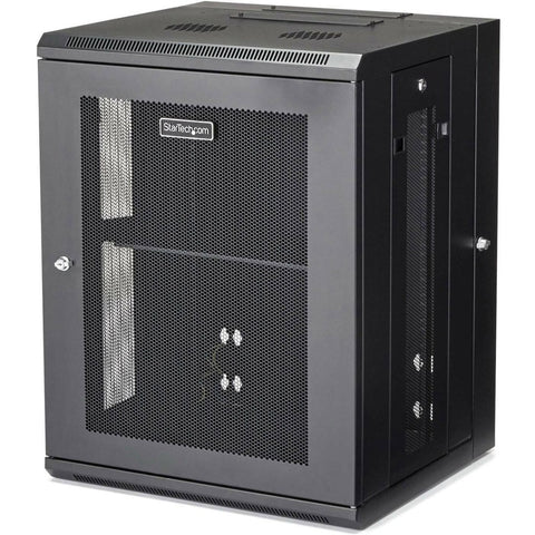 Startech 15u 19in Wall Mount Network Cabinet - Switch Depth Rack Enclosure- 180  Hinged D
