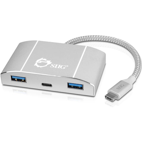 Siig, Inc. Usb C To 4 Port Usb 3.0 Hub With Pd Charging - 3a/1c Increases Your System Conne