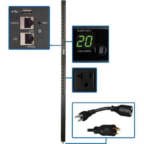 Eaton Pdumnv20lx - Power Distribution Unit - Vertical (0u) - 120v - 1.9kw - (24) 5-15/