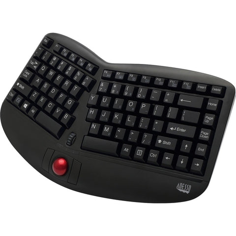 Adesso Innovation Inc Tru-form Media 3150 Wireless Ergo  Mini Trackball Keyboard.  Removeable 1000 Tra