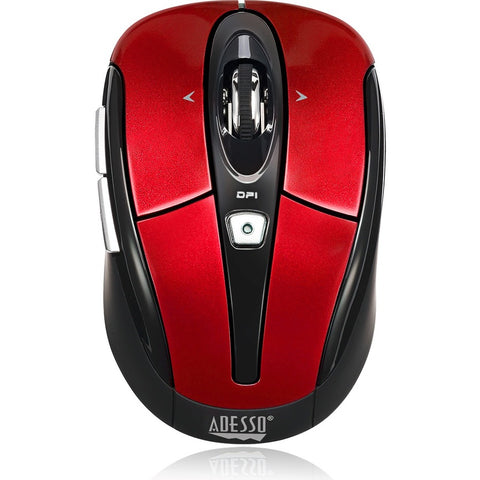 Adesso Innovation Inc Adesso Red 2.4ghz Wireless Optical Mini Mouse,  With Programmable Driver, 4-way