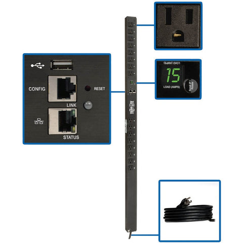 Eaton 1.4kw Single-phase Monitored Pdu With Lx Platform Interface, 120v Outlets