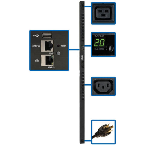 Eaton 3.7kw Single-phase Switched Pdu - Lx Interface, 208/230v Outlets (20 C13 &