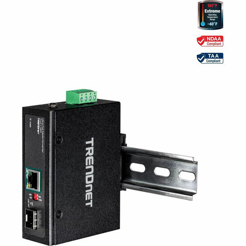 Trendnet Inc Hardened Industrial Sfp To Gigabit Upoe Media Converter