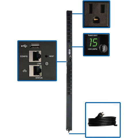 Eaton 1.4kw Single-phase Switched Pdu - Lx Interface, 120v Outlets (16 5-15r), 1