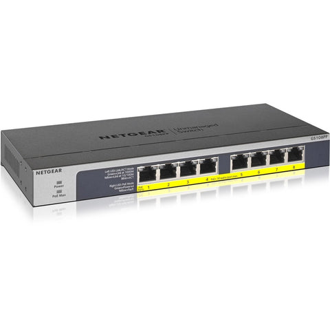 Netgear Switch - Gs108pp - Wired - 1gbps - Networking / Ports Qty: 8 - Gigabit Ethernet