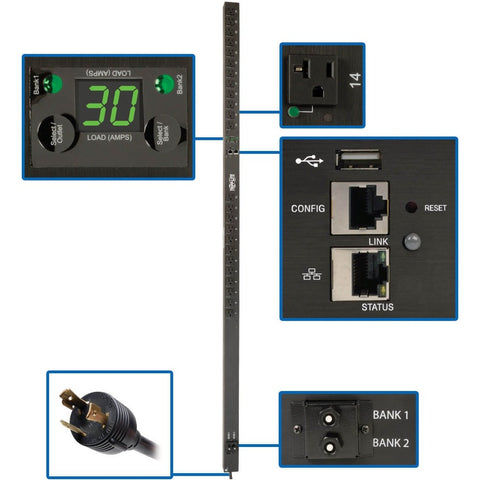 Eaton 2.9kw Single-phase Switched Pdu, Lx Platform, Outlet Monitoring, 120v Outl