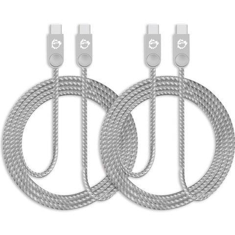 Siig, Inc. Zinc Alloy Usb-c To Usb-c Charging & Sync Woven Braided Cable - 3.3ft, 2-pack, U