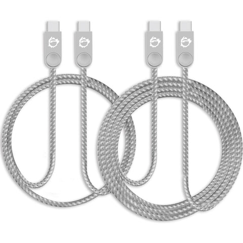 Siig, Inc. Zinc Alloy Usb-c To Usb-c Charging & Sync Woven Braided Cable - 1.65ft & 3.3ft,