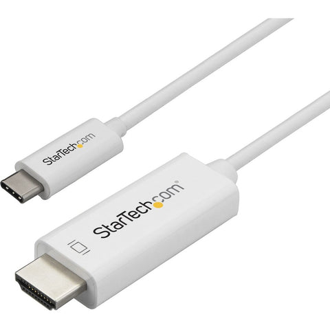 Startech White 3.3ft/1m Usb Type C Dp Alt Mode Hbr2 To Hdmi 2.0 Cable 4k 60hz/1080p / 7.1